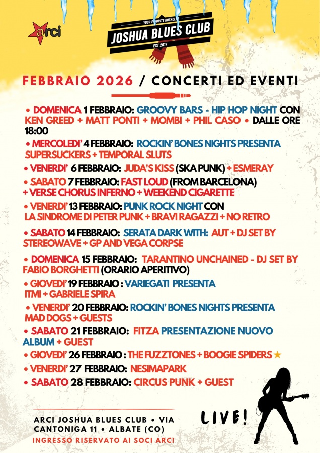 EVENTI FEBBRAIO 2026